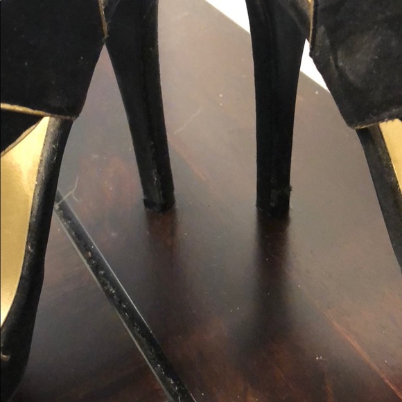 GUESS black and gold suede platform - Picture 3 of 5
